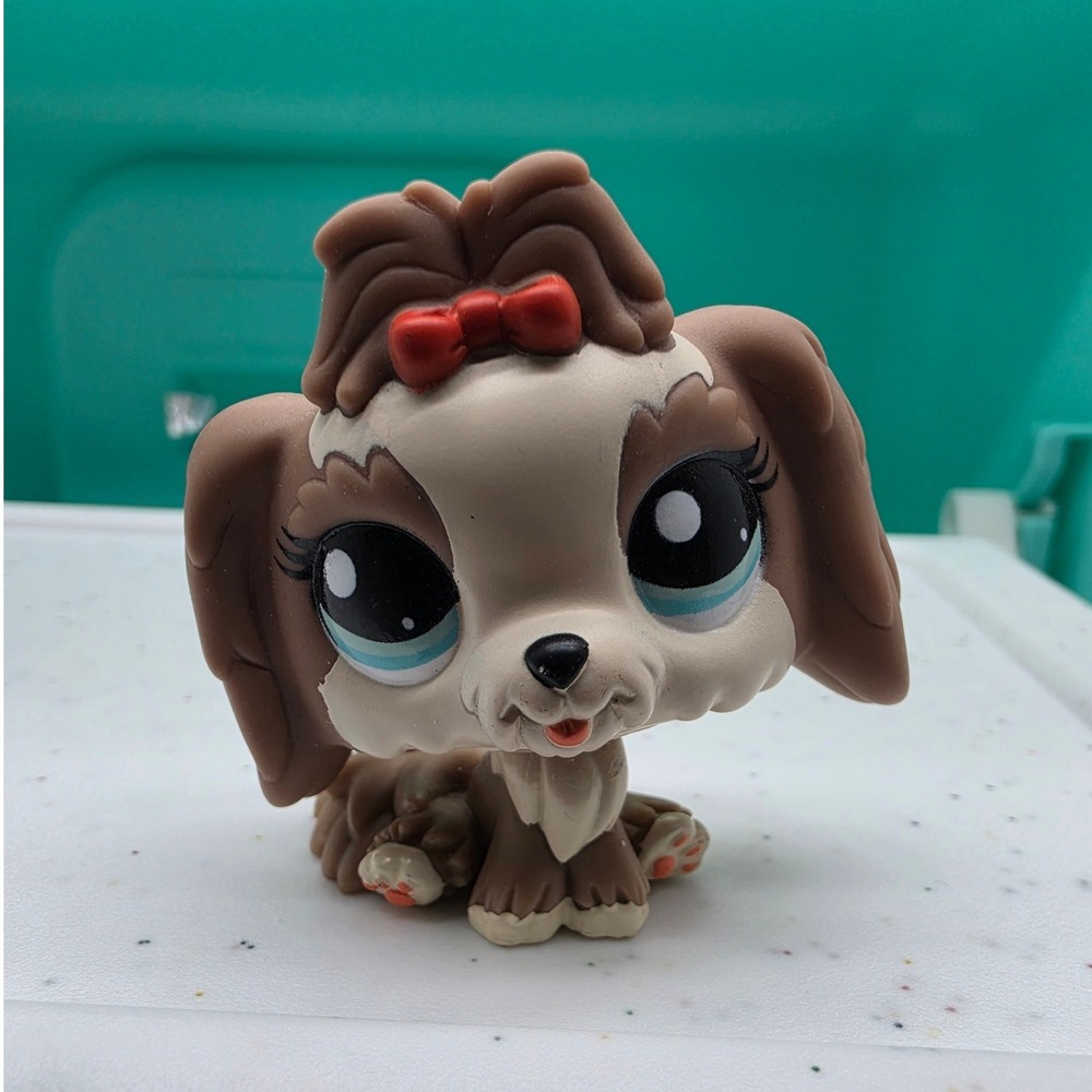 LPS Littlest Pet Shop Dog Lhasa Apso Figure #2130 Played with condition